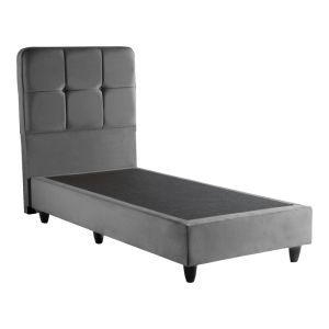 Единично легло Punto антрацит кадифе 90x200см