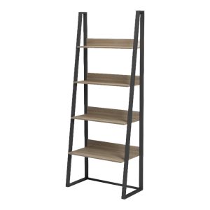 Alfa Sonoma bookcase - black metal 75x36x185 cm
