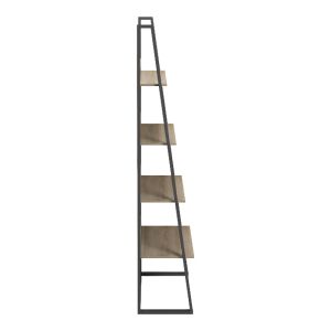 Alfa Sonoma bookcase - black metal 75x36x185 cm