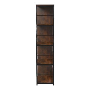 Bocklet bookcase, rustic, brown-black, metal, 80x33x149 cm