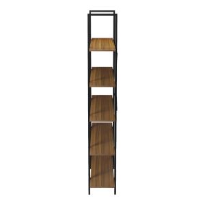 Bookshelf Varous walnut-black metal 120x28x180cm