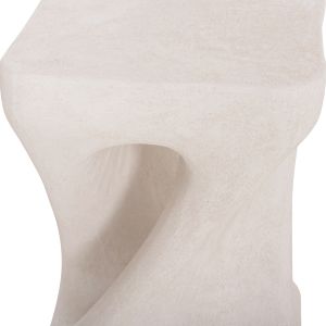Square stool Santorini HM18337 polyresin - black white 30X30X45CM.