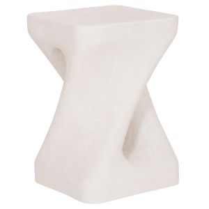 Square stool Santorini HM18337 polyresin - black white 30X30X45CM.