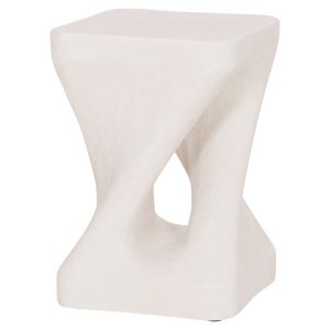Square stool Santorini HM18337 polyresin - black white 30X30X45CM.