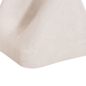 Square stool Santorini HM18337 polyresin - black white 30X30X45CM.