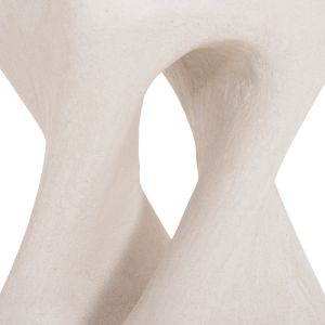 Square stool Santorini HM18337 polyresin - black white 30X30X45CM.