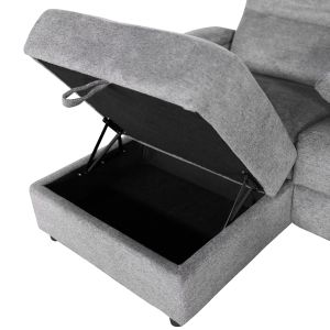 Sofa-relax armchair set Synthia HM10735.03 gray fabric--electric adjustment [l]