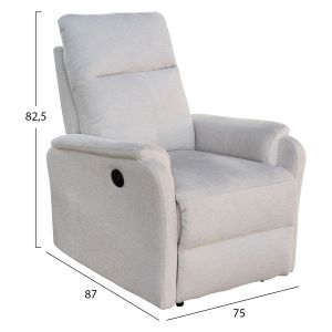 Sofa-relax armchair set Synthia HM10736.01 beige fabric--electrical adjustment [r]