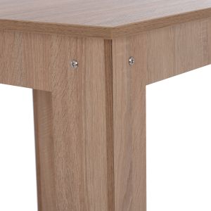 DINING ROOM SET 3 PIECES KELVIN HM21376 SQUARE TABLE IN SONAMA OAK - 2 DINING CHAIRS IN BLACK