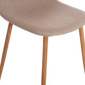 Dining room set 5 pieces Jafaru HM10885.12 round table φ90 and 4 dining chairs - beige