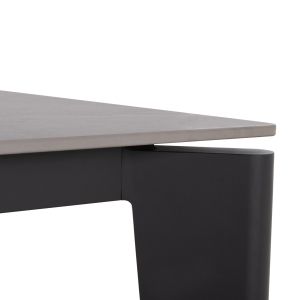 Outdoor dining set 6 seats Cerrig SM10851.01 aluminum - sintered stone - olefin in gray