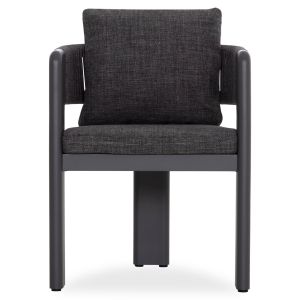 Outdoor dining set 6 seats Cerrig SM10851.01 aluminum - sintered stone - olefin in gray