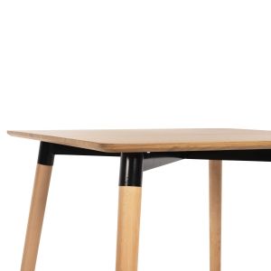 3-PIECE DINING SET TWIST HM21379 SQUARE TABLE - 2 DINING CHAIRS IN CAPPUCCINO