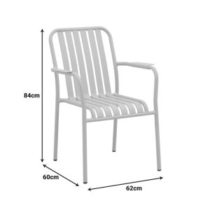 Heven Vista table and chairs set 5 pieces anthracite aluminum 120x70x72cm