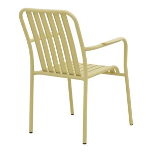 Heven Vista table and chairs set, set of 7 pieces, champagne color, aluminum 120x70x72cm