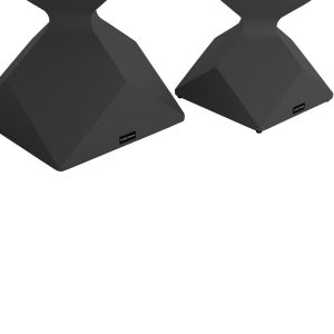 Комплект от 2 странични масички Zander SM10719.01 алуминиеви в сиво 40X40 см. и 32X32 см.