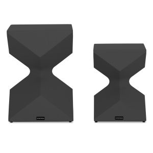 Комплект от 2 странични масички Zander SM10719.01 алуминиеви в сиво 40X40 см. и 32X32 см.