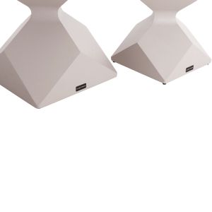 Комплект от 2 странични масички Zander SM10719.02 алуминиеви в кремавобяло 40X40 см. и 32X32 см.