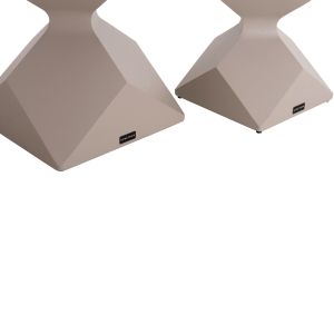 Комплект от 2 странични масички Zander SM10719.04 алуминиеви в бежово 40X40 см. и 32X32 см.