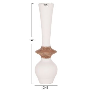 Set of 3 decorative floor vases Nebula HM21139.03 fiber cement - teak