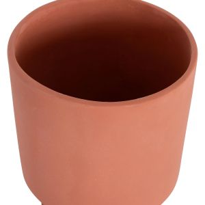 Set of 3 pots/vases with teak bases Tanti HM4685 fiber cement in 3 colors