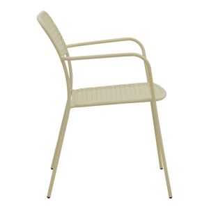 Set of 3 federal pieces Moraja, cream metal, 70x70x73cm
