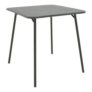 Set of 3 federal pieces Moraja, black metal, 70x70x73 cm