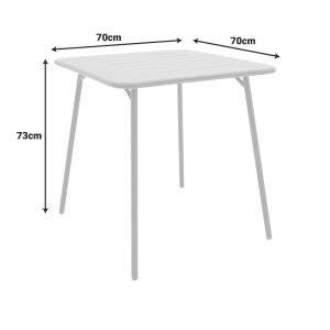 Moraja Deraby 3-piece set, black metal, 70x70x73cm
