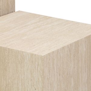 Set of 2 table supports Coffina MDF with travertine look