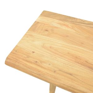Конзола Mende, масивна акациева дървесина в естествен нюанс, 110x50x76см