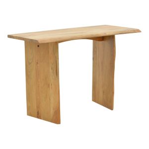 Конзола Mende, масивна акациева дървесина в естествен нюанс, 110x50x76см
