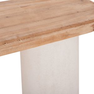 Конзола Santorini HM18338 плот за маса от ела с мдф основа в почисто бял цвят 150X35X82ВСМ.