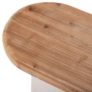 Конзола Santorini HM18338 плот за маса от ела с мдф основа в почисто бял цвят 150X35X82ВСМ.