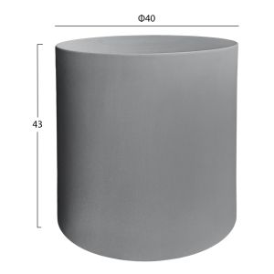 Round garden coffee table Kyoko HM6592.01 gray fiber cement Φ40X43 cm.