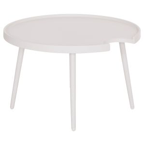 Round coffee table Teroc HM6434.02 aluminum in white Φ70X44HCM