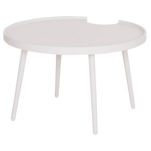 Round coffee table Teroc HM6434.02 aluminum in white Φ70X44HCM