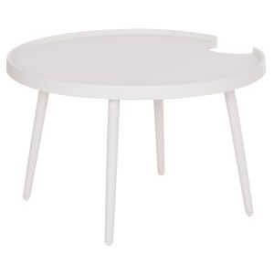 Round coffee table Teroc HM6434.02 aluminum in white Φ70X44HCM