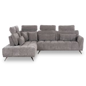 Left corner 5-seater sofa Myron SM3318.01L gray payment 290X110-225X110H