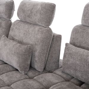 Left corner 5-seater sofa Myron SM3318.01L gray payment 290X110-225X110H