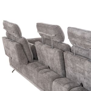 Left corner 5-seater sofa Myron SM3318.01L gray payment 290X110-225X110H