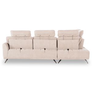 Left corner 5-seater sofa Myron SM3318.02L ecru fabric 290X110-225X110H