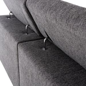 Left corner 5-seater sofa with adjustable headboard Lunaris SM3316.01L gray fabric 307X267X94V