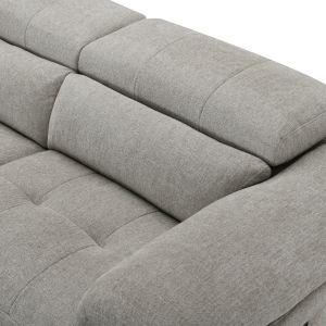 Left corner 5-seater sofa with adjustable backrests Commodus SM3315.02L beige fabric 275X231X77 cm.