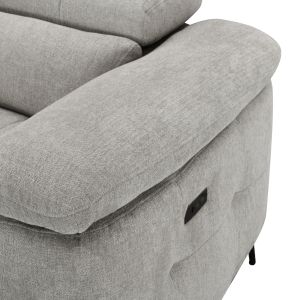 Left corner 5-seater sofa with adjustable backrests Commodus SM3315.02L beige fabric 275X231X77 cm.