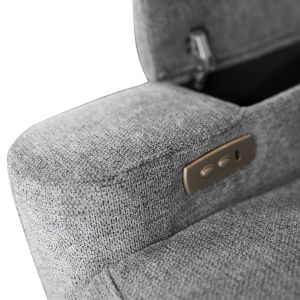 LEFT CORNER SOFA SYNTHIA HM3308.03L WITH STORAGE - GREY FABRIC 246X159X97CM.