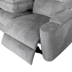 LEFT CORNER SOFA SYNTHIA HM3308.03L WITH STORAGE - GREY FABRIC 246X159X97CM.