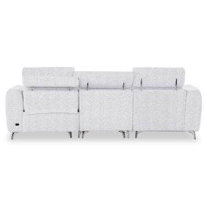 Left corner three-seater sofa with adjustable backrest Valente SM3317.01L light gray fabric 275X160X104H