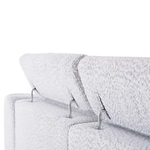 Left corner three-seater sofa with adjustable backrest Valente SM3317.01L light gray fabric 275X160X104H