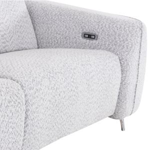 Left corner three-seater sofa with adjustable backrest Valente SM3317.01L light gray fabric 275X160X104H