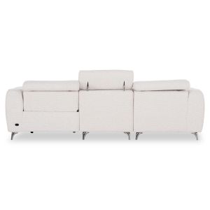Left corner three-seater sofa with adjustable headboard Valente SM3317.02L beige fabric 275X160X104H